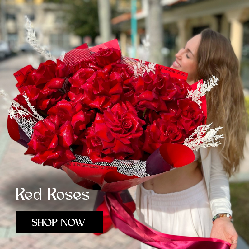 Click to shop Red Roses Collection by Lily's Bloom Boutique