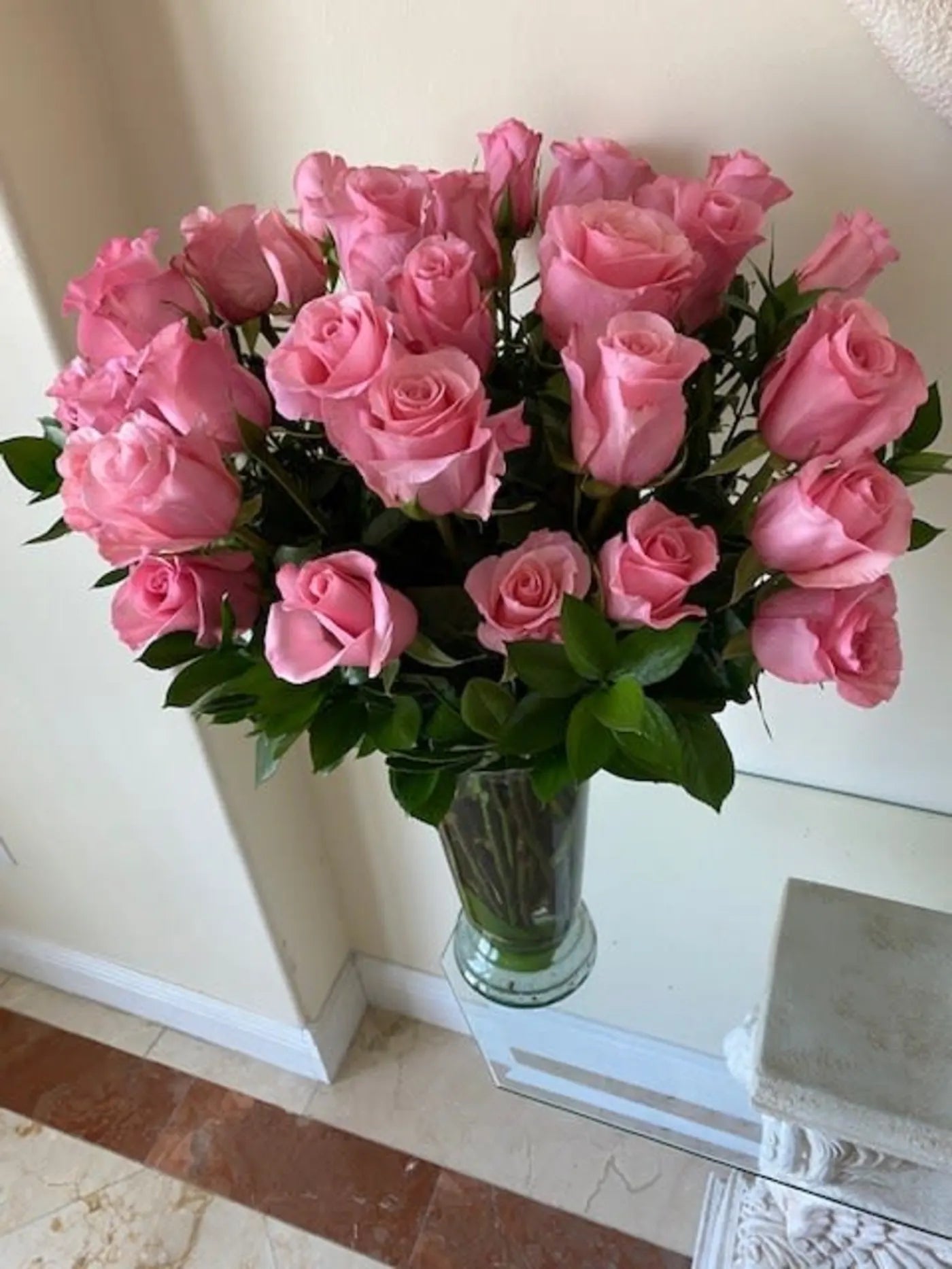 Light Pink Roses in a Vase