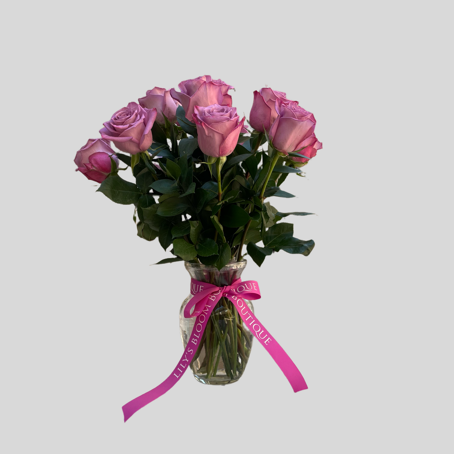 Lavender Roses in a Vase
