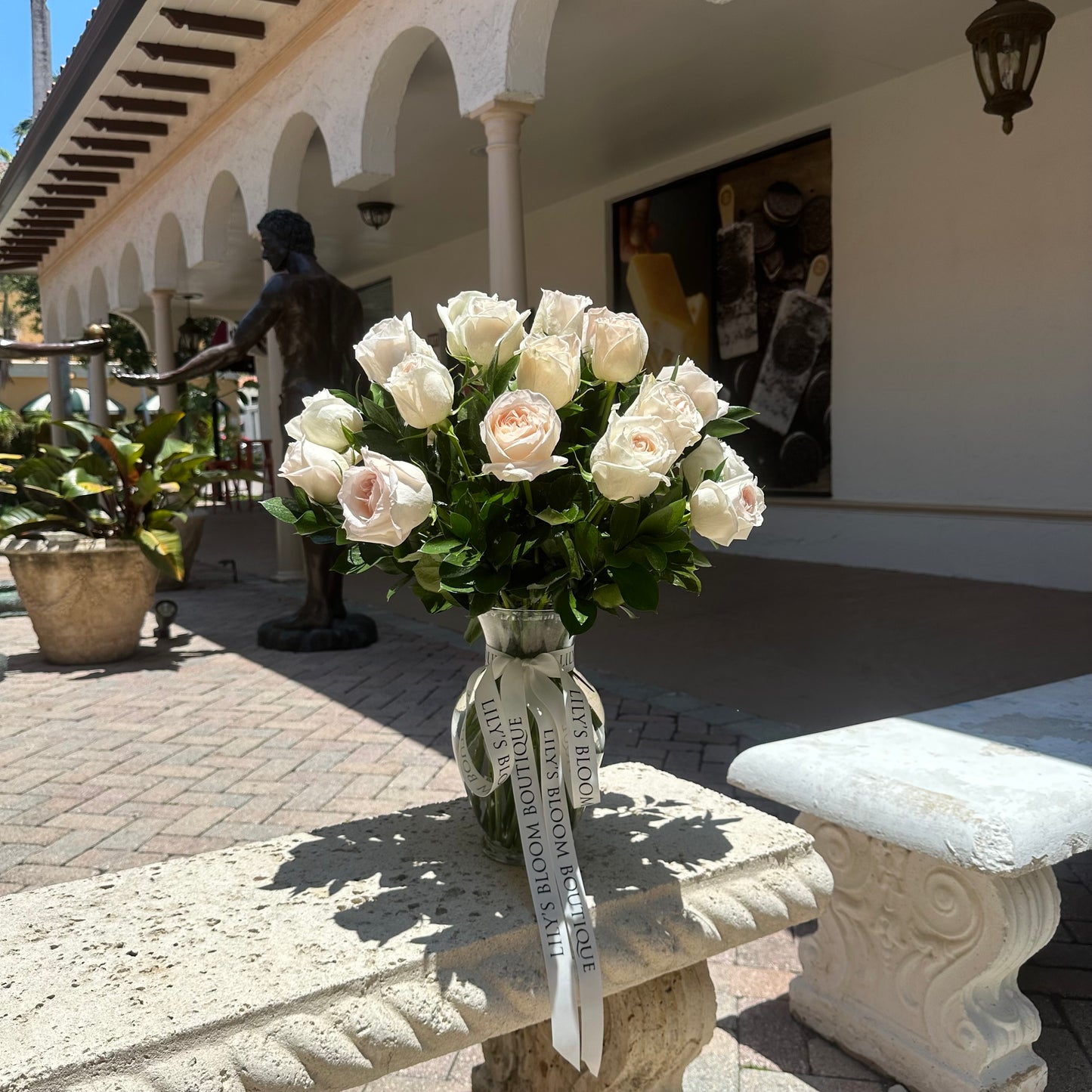 White Roses in a Vase