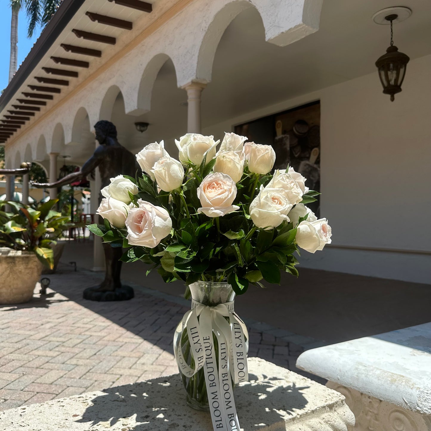 White Roses in a Vase