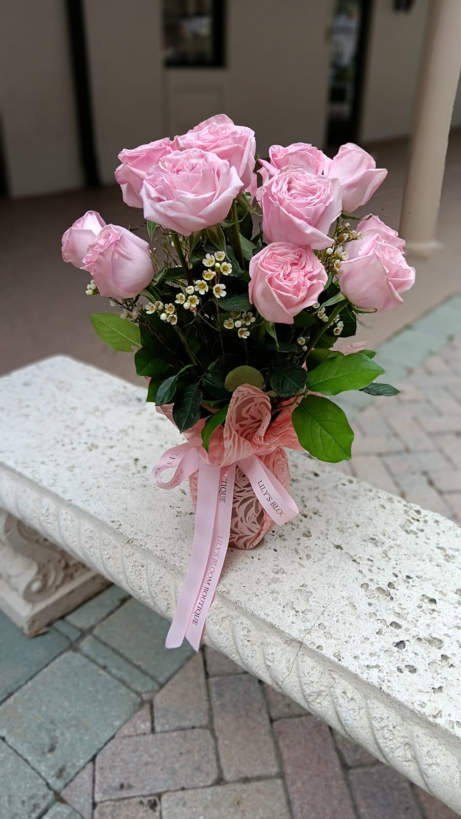 Light Pink Roses in a Vase