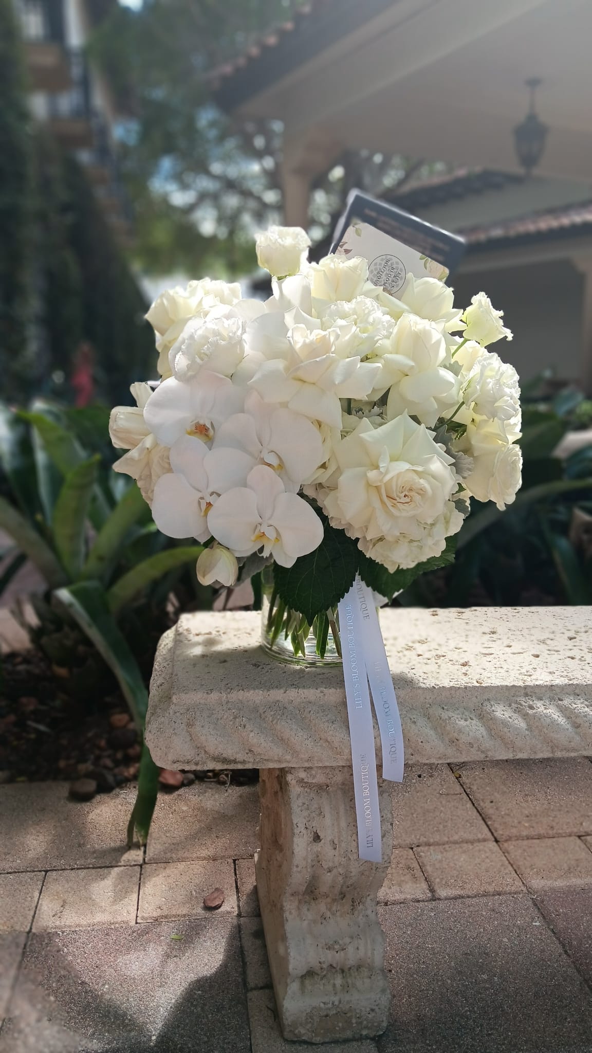 White Vase Centerpiece