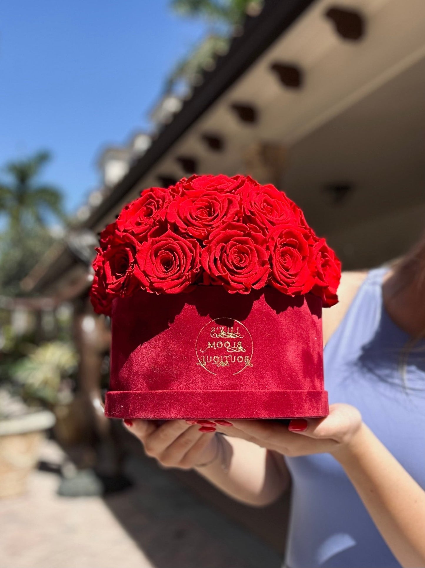 Forever Roses Deep Red (Medium) - Lily's Bloom Boutique