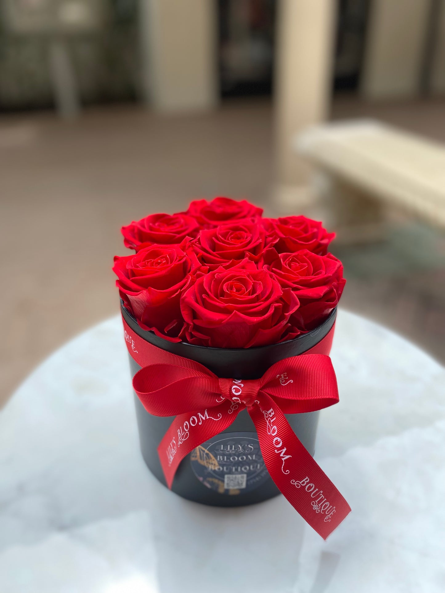 Red Roses in Black Box