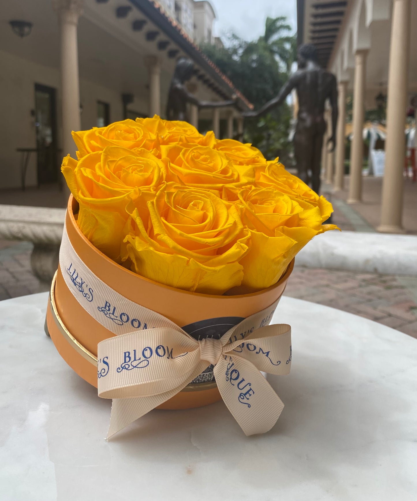 Yellow Preserve Roses in the Box