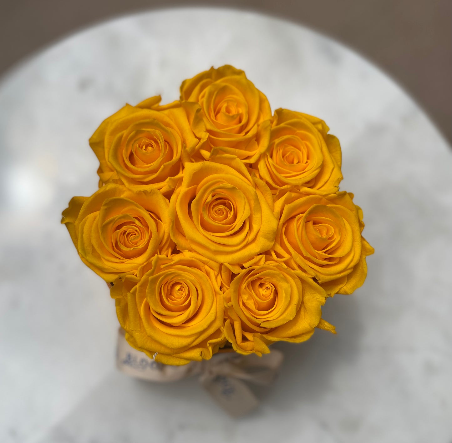 Yellow Preserve Roses in the Box