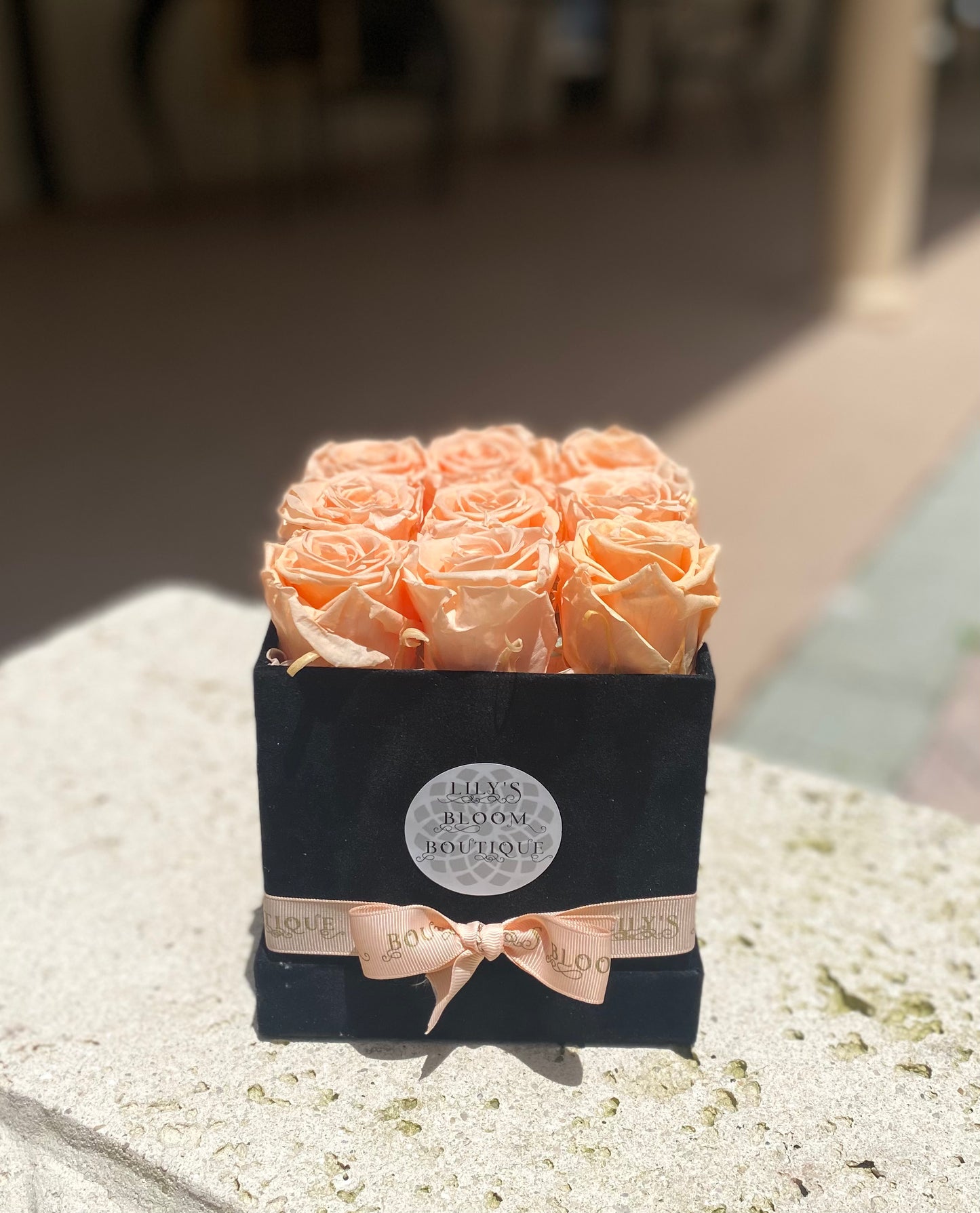 Peach color Preserved Roses
