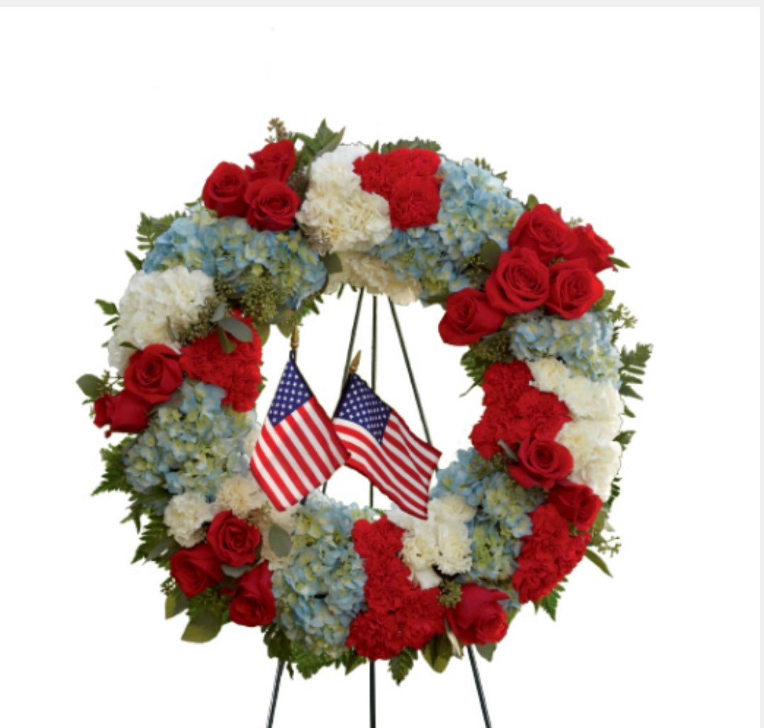 American Flag Flowers Easel - Lily's Bloom Boutique