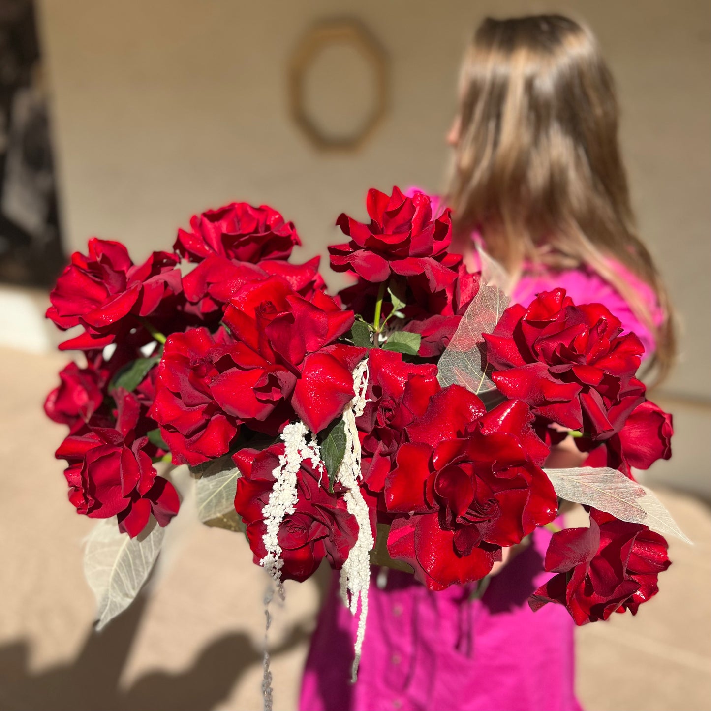 Amaranth Red Rose Vase