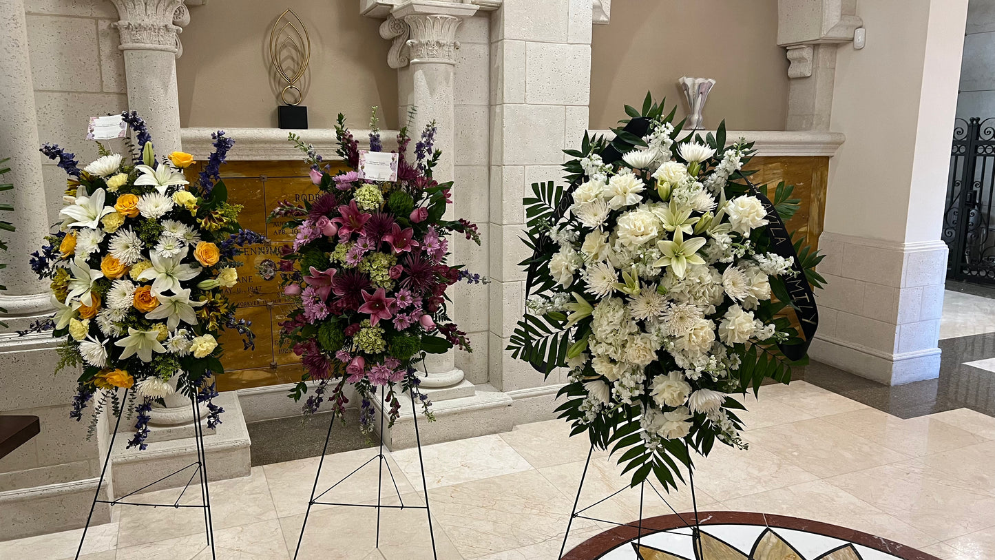 Standing spray on easel