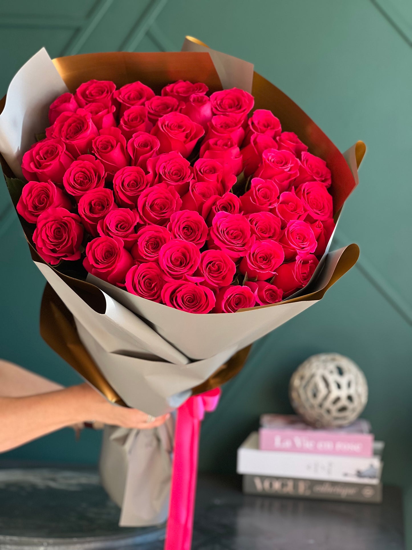 Hot Pink Rose Bouquet