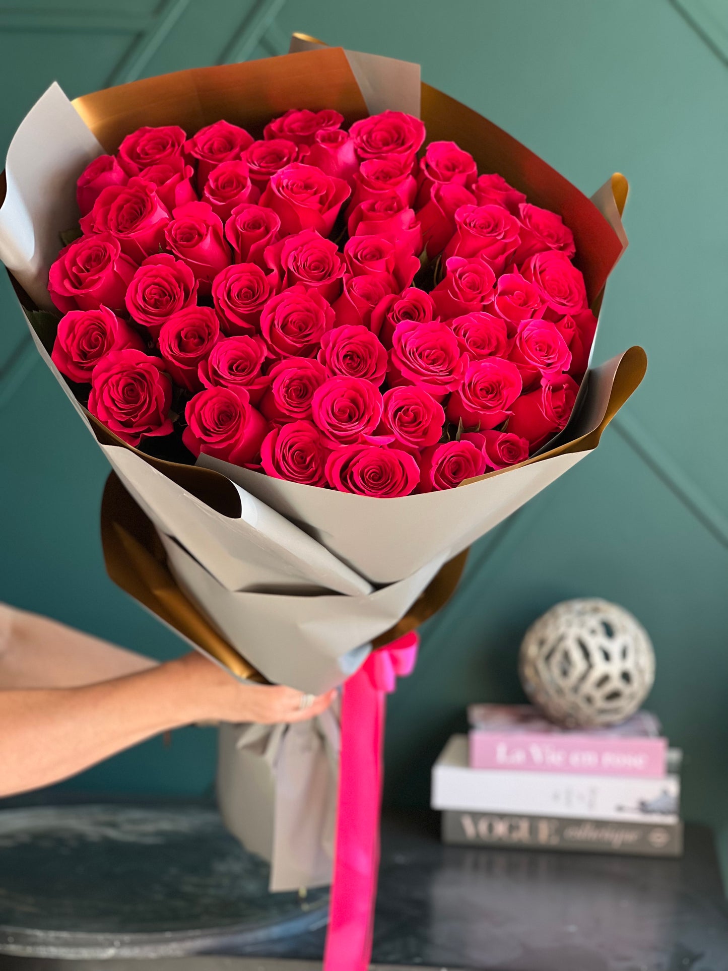 Hot Pink Rose Bouquet