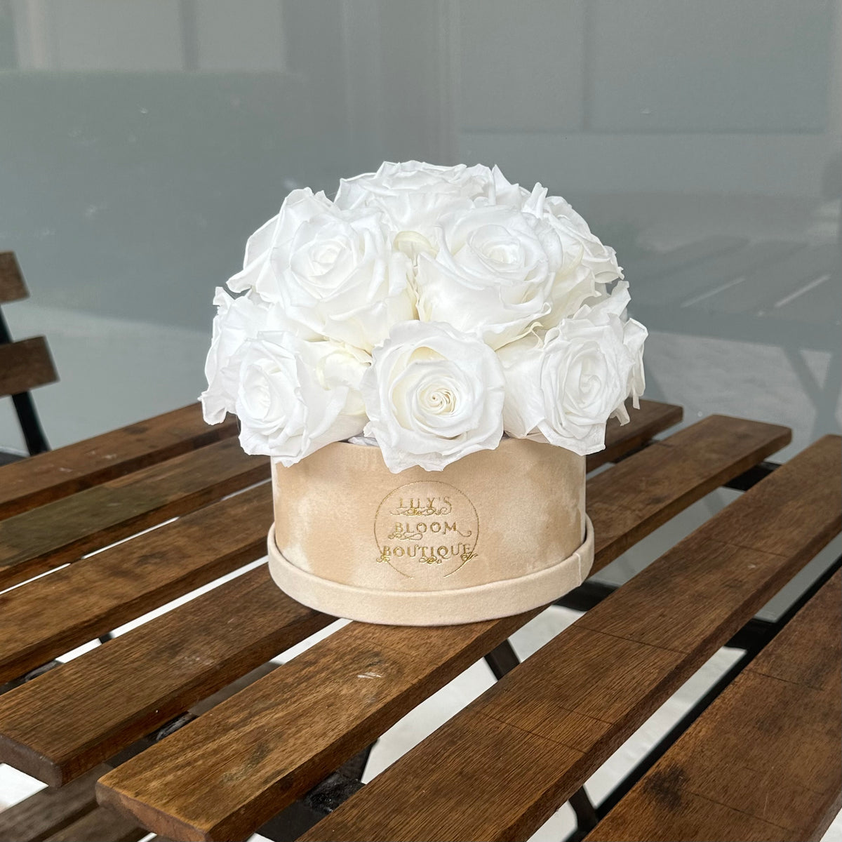 White Roses In Box White Preserved Roses Box – Lily's Bloom Boutique