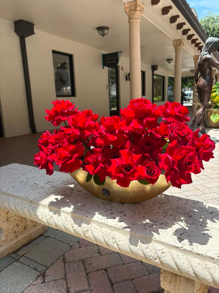 Amaranth Red Rose Vase