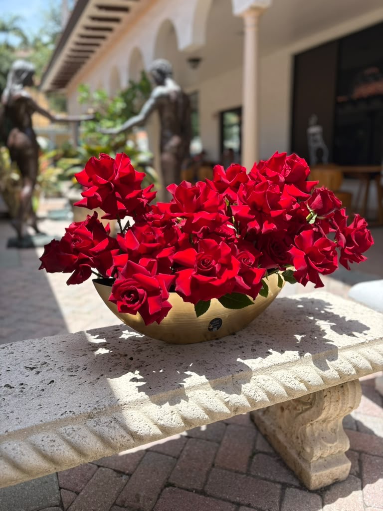 Amaranth Red Rose Vase