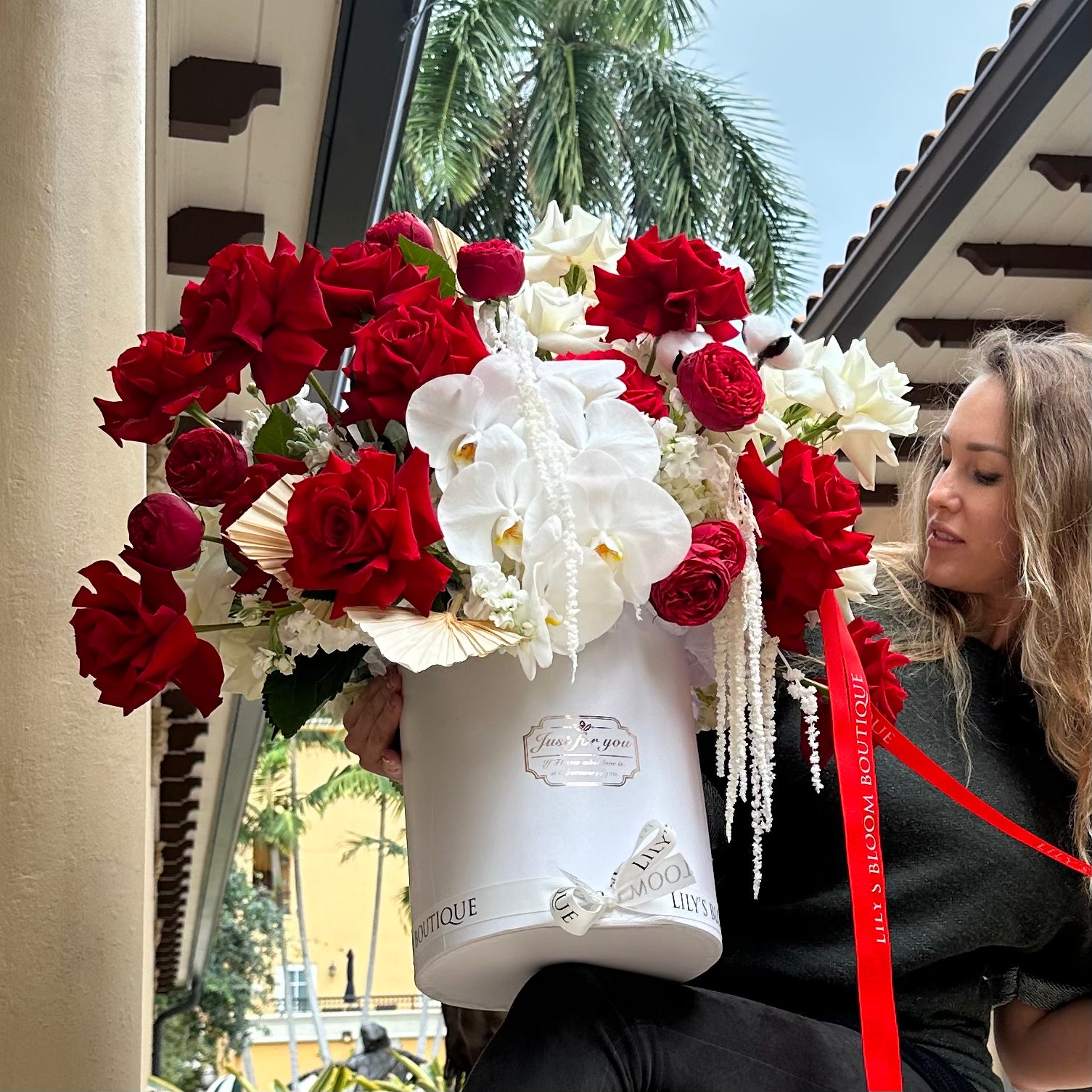 red lily flower shop Festive Miami Flowers
