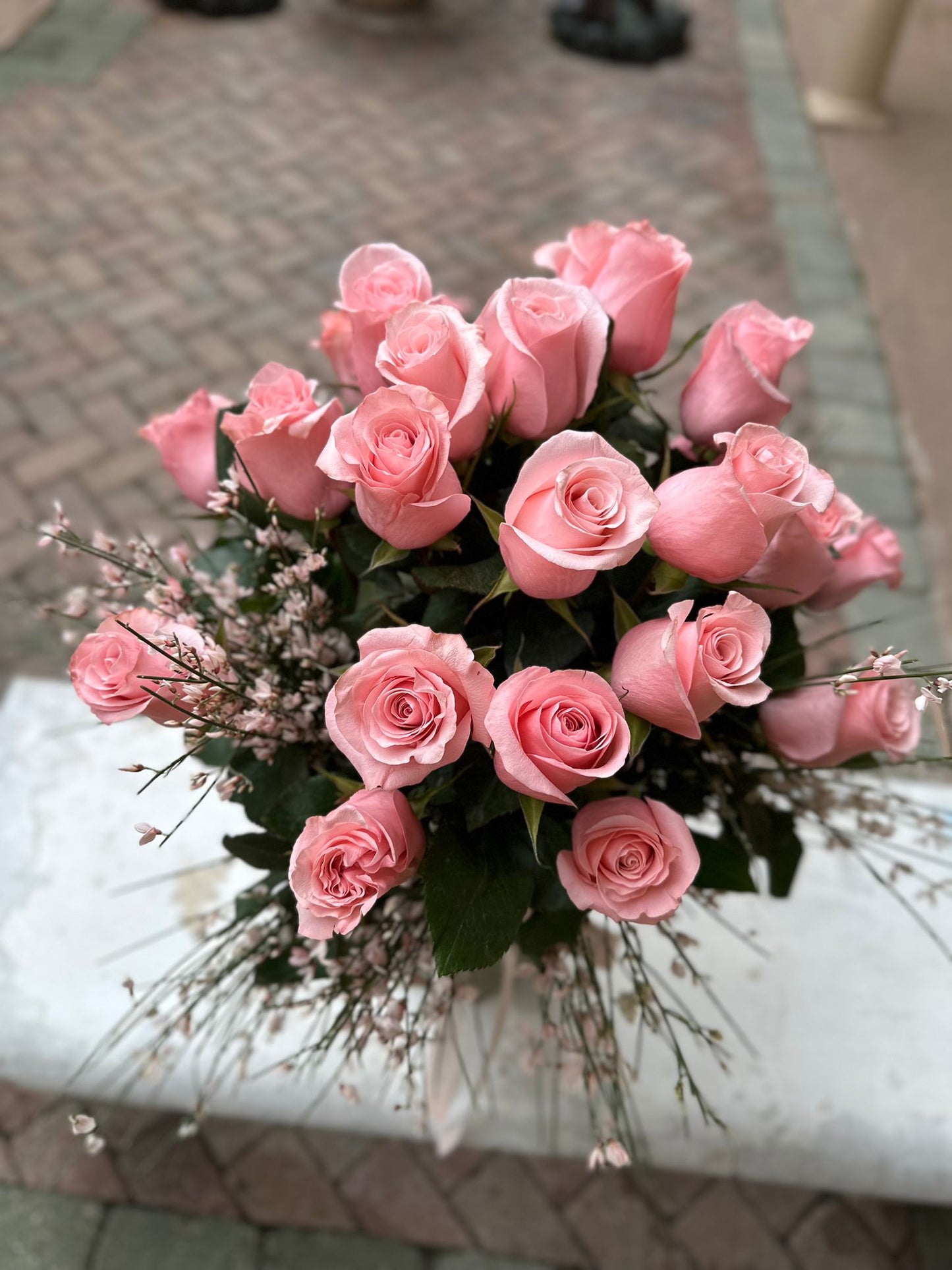 Light Pink Roses in a Vase