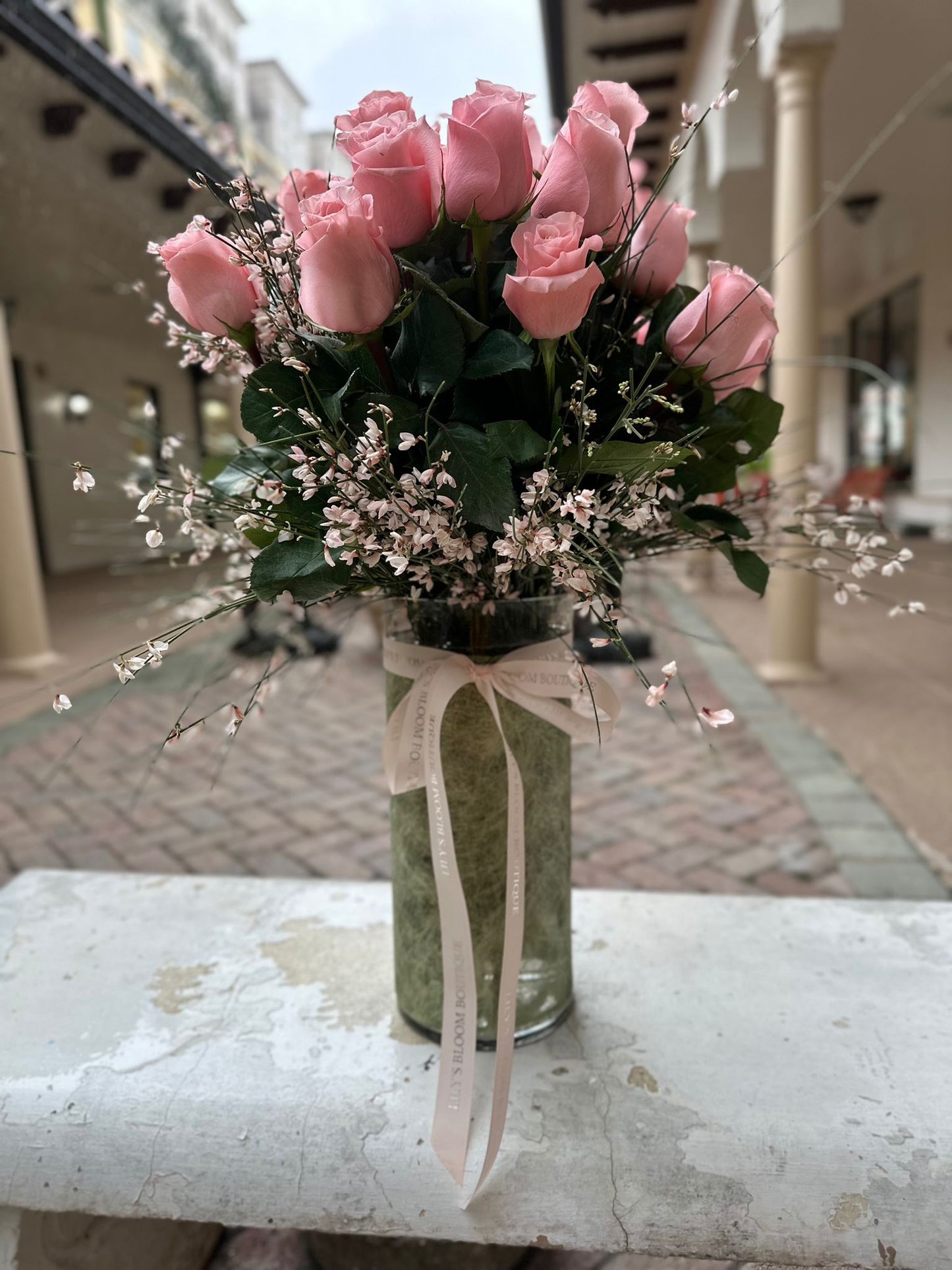 Light Pink Roses in a Vase