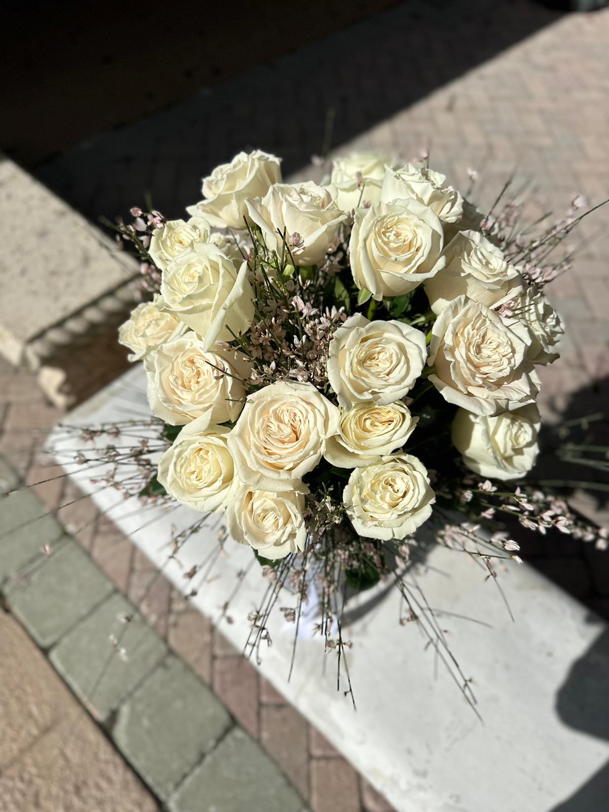 White Roses in a Vase