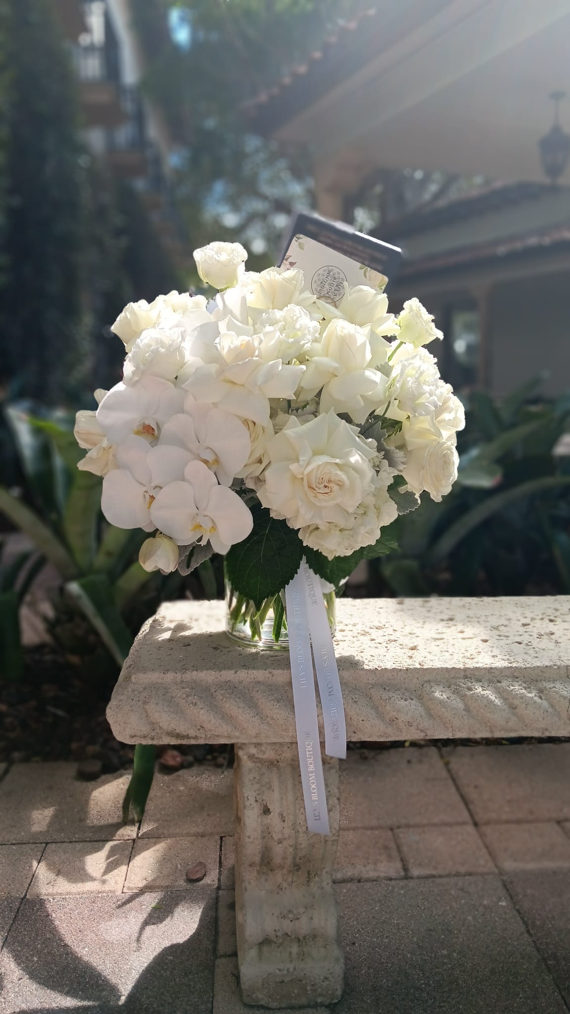 White Vase Centerpiece
