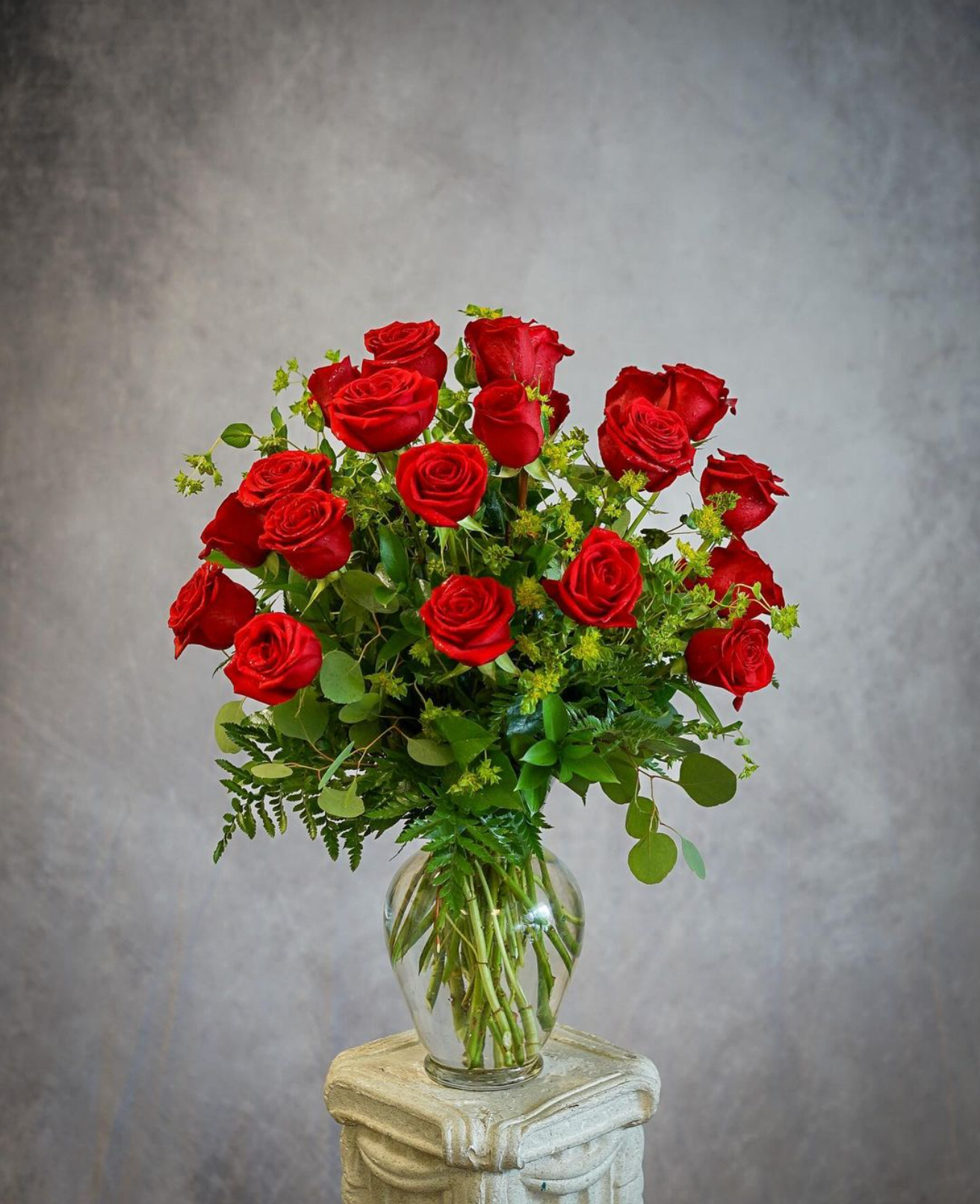 Vased Roses Red Roses in a Vase | Same-Day Delivery | Lily's Bloom Boutique