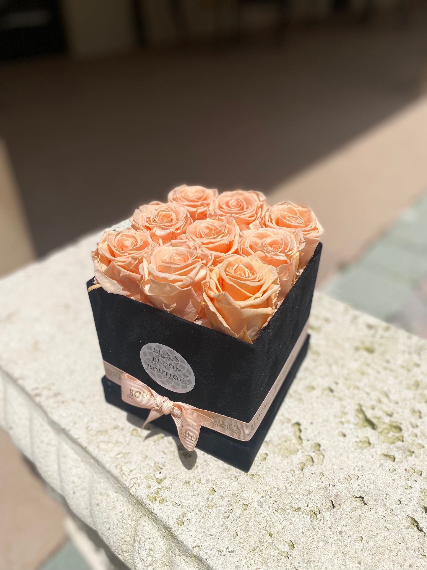Peach color Preserved Roses