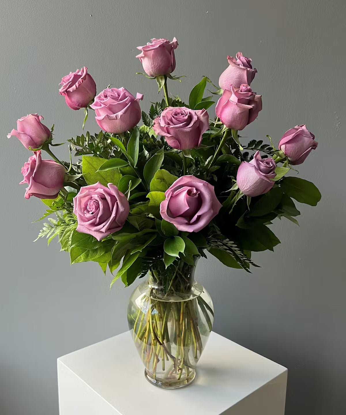 Lavender Roses in a Vase - Lily's Bloom Boutique