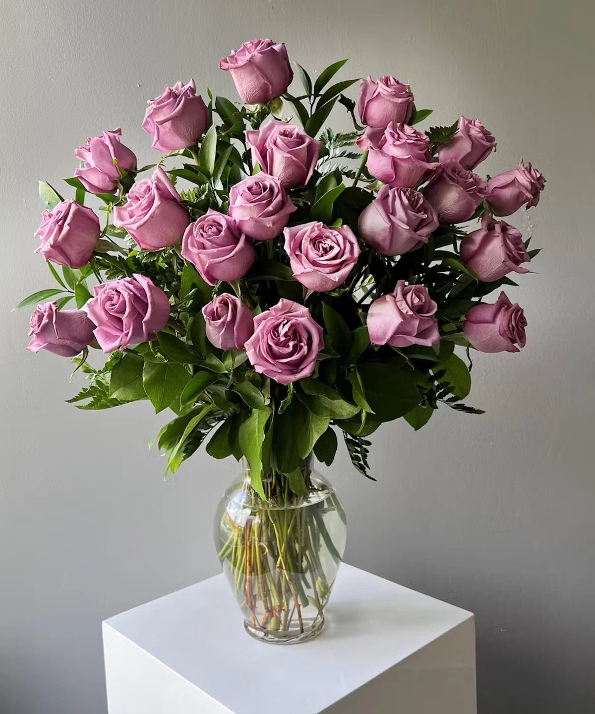 Lavender Roses in a Vase - Lily's Bloom Boutique