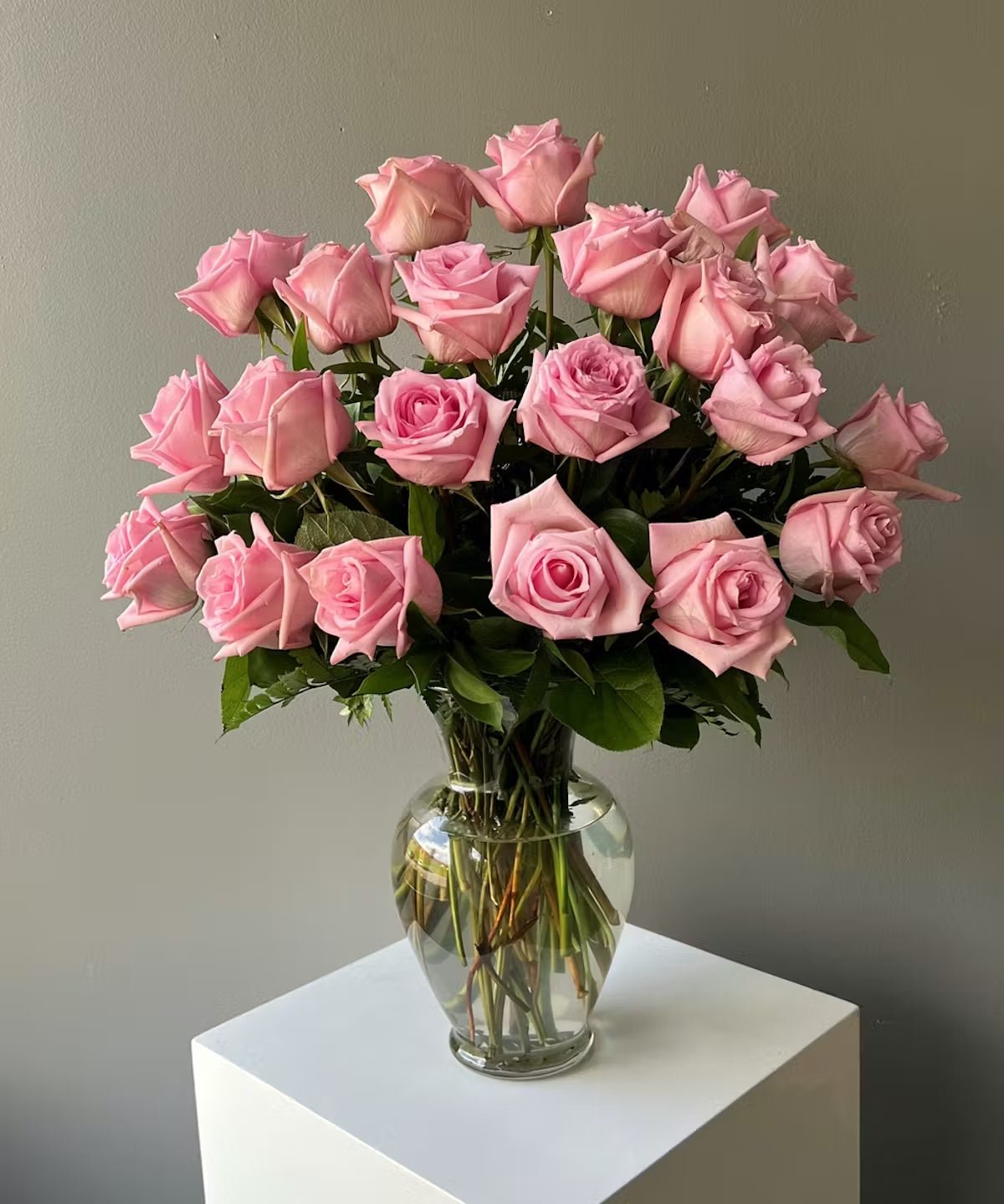 Light Pink Roses in a Vase - Lily's Bloom Boutique