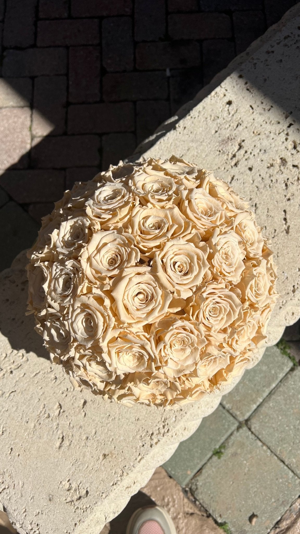 Soft Cream Forever Roses (Large) - Lily's Bloom Boutique