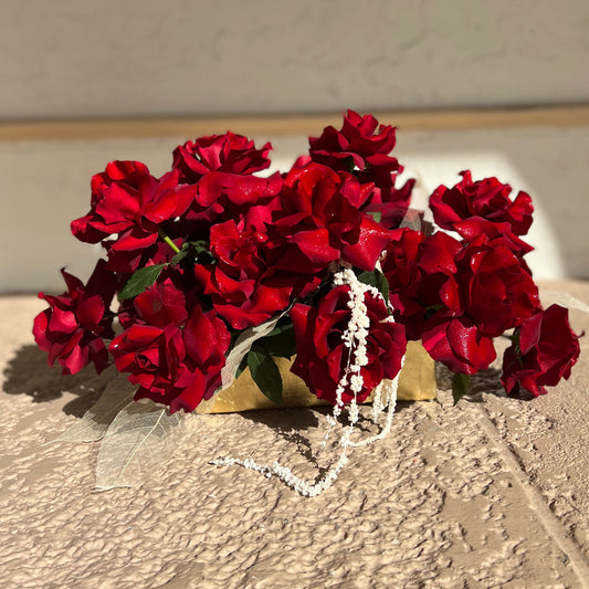 Amaranth Red Rose Vase