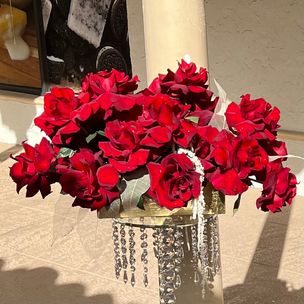 Amaranth Red Rose Vase