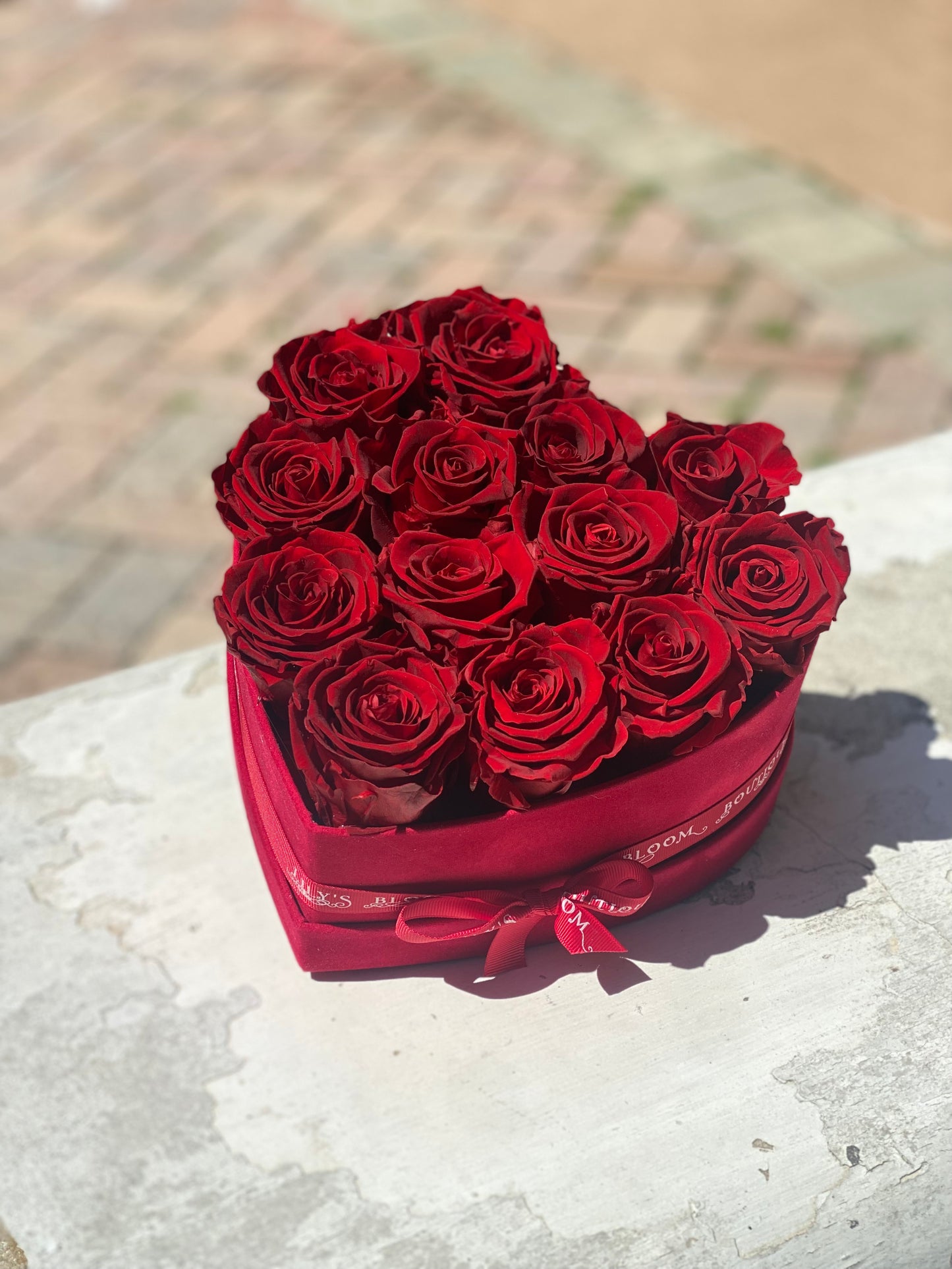Red Roses Preserved Small Heart Box