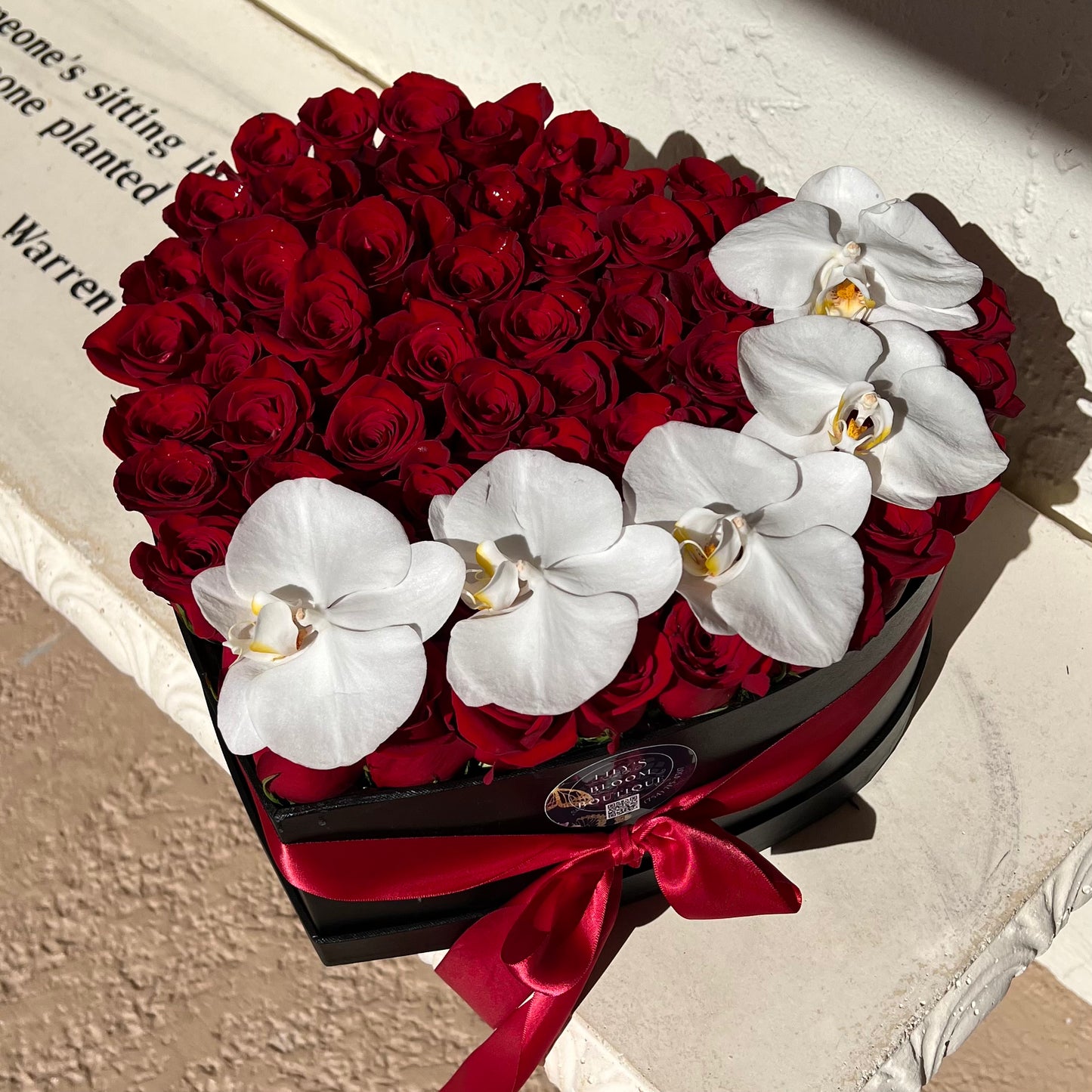 Red Roses Heart Box