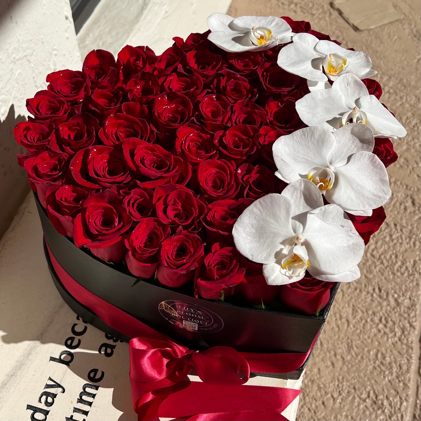 Red Roses Heart Box