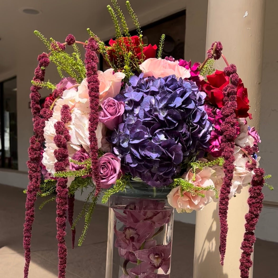 Purple Orchid Vase - Lily's Bloom Boutique